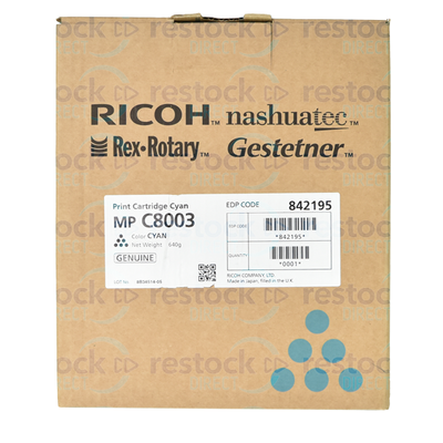 Ricoh 842195 MP C8003 Cyan
