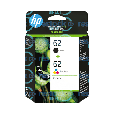 HP N9J71AE 62 Black + Tri-Colour Ink Twinpack