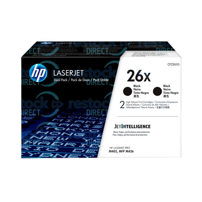 HP CF226XD (26X) Dual Pack High Capacity Black Toner