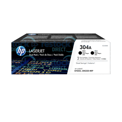 HP CC530AD (304A) Dual Pack Black Toner
