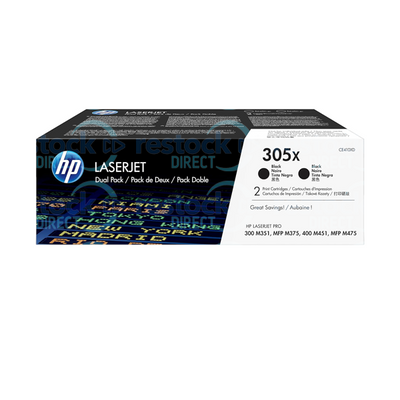 HP CE410XD (305X) Dual Pack High Capacity Black Toner
