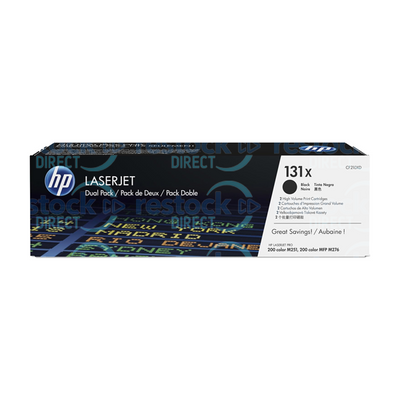 HP CF210XD (131X) Dual Pack High Capacity Black Toner