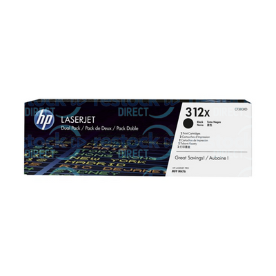 HP CF380XD (312X) Dual Pack High Capacity Black Toner
