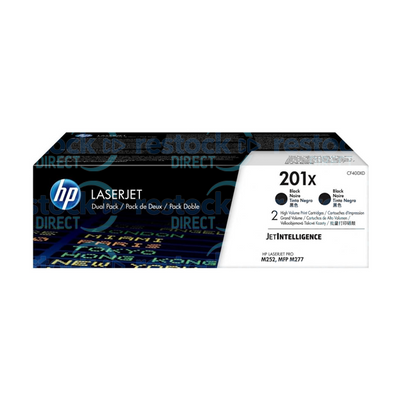 HP CF400XD (201X) Dual Pack High Capacity Black Toner
