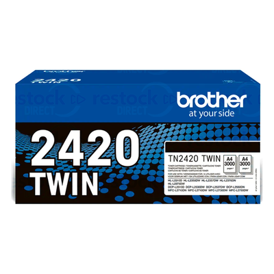 Brother TN-2420 High Capacity Black Twin Pack