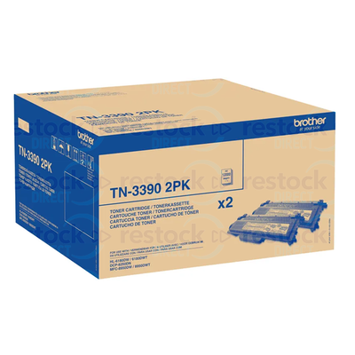 Brother TN-3390 Extra High Capacity Black Twin Pack